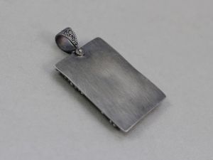 chileart biżuteria malachit w srebrze kulki wisior oksydowane 